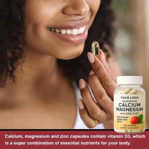 Suplemento Dietético de Alta Potencia con Calcio, Magnesio, Zinc + D3 + Manganeso y Cobre para Adultos - 120 Cápsulas para Huesos Fuertes - Product Image 2