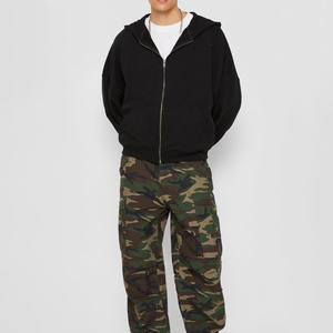 Sweat à capuche surdimensionné à fermeture éclair à manches longues de haute qualité pour hommes 100% pull en coton doux à séchage rapide avec Logo personnalisé et broderie - Product Image 1