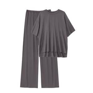 Conjunto de ropa deportiva informal de verano para mujer, transpirable, de secado rápido, para Fitness, Yoga, tenis, hombro caído, Color de golpe, dos piezas para mujer - Product Image 1