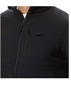 Chaqueta de concha blanda para hombre, chaqueta con cierre de cremallera importada de 100% poliéster, lavado a máquina - Product Image 3
