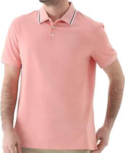 T-shirt classique boutonné en piqué de coton de haute qualité pour homme, coupe ajustée, style business décontracté - Product Image 2