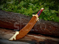 Magnifique couteau de chasse et de camping artisanal en acier inoxydable avec étui en cuir, option OEM