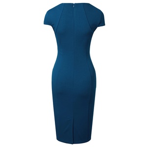 Vestido informal personalizado OEM para mujer, vestido de oficina ajustado elegante para mujer, vestidos de carrera a la moda para mujer, vestido de fiesta de verano para mujer - Product Image 6