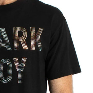 T-shirt strass en coton personnalisé à quantité minimale de commande bas pour hommes T-shirt strass personnalisé pour taille adulte T-shirt strass - Product Image 4