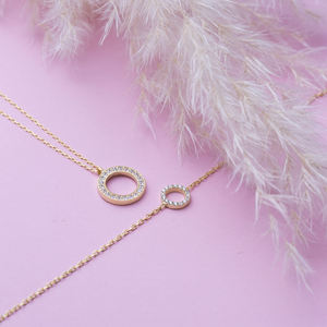 Rond Creux Conception Cubique Zircon Dainty Charme Collier Pendentif En Gros Turc 925 Bijoux En Argent Sterling - Product Image 4