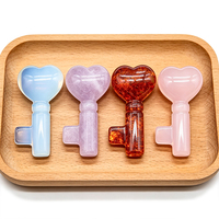 Cœur en cristal naturel sculpté de 1,5 pouce, grande taille, pour la décoration de bureau, de la maison ou de la voiture, cadeaux pour femmes, filles et garçons
