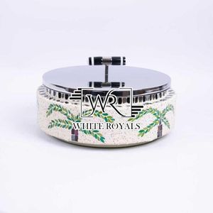 Nouveauté : Réchaud à nourriture en acier inoxydable avec couvercle, style royal blanc, tendance, pour buffet, mariage, hôtel, restauration - Product Image 2