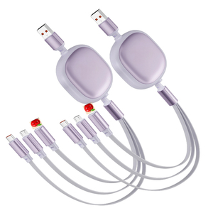 Hot bán 3 trong 1 có thể thu vào Cáp USB cho iPhone sạc sạc Micro Cáp USB cho <span class=keywords><strong>Android</strong></span> USB Loại C điện thoại di động đa - Product Image 2