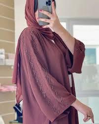 Abaya noire de Dubaï avec broderie élégante pour les jeunes filles, tenue de soirée et pour les occasions spéciales 2024 - Product Image 5
