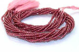 ลูกปัดหินโกเมนสีแดงธรรมชาติขนาด13นิ้วลูกปัดสีแดงเหลี่ยมเพชรพลอยยาว2มม. - Product Image 2