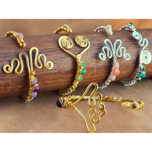 Handmade Stylish Fashion <b>Bracelets</b> & Bangles Gold & Silver Plated with Vibrant <b>Gemstone</b> Details for Resale - Product Image 1