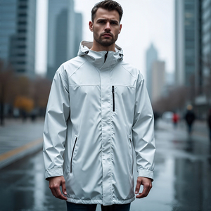 Men's Lightweight Zipper Windbreaker Jacket Soft Outdoor Hiking Winter Rain <b>Coat</b> Streetwear Mountain Long Jacket <b>Coat</b> Men - Product Image 5