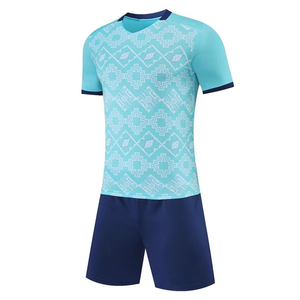 Ensembles de vêtements de football Polyester unisexe couleurs unies maillot de football à manches courtes production rapide fabricant de maillot de football - Product Image 3