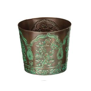 Maceta galvanizada de aspecto vintage hecha por Rael hierro galvanizado para decoración del hogar, casa de campo, oficina y decoración de jardín - Product Image 2