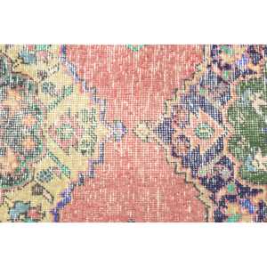 Vintage Turkish Rug, 2.2x13.1 ft Rug, <b>Red</b> Southwestern <b>Wool</b> Rug - Product Image 5