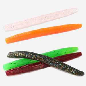 Água Doce Rocha Pilha Pesca 105mm 6.3g Isca Macia Isca De Plástico Worm Lure Pesca Silicone Worm Flutuante Macio Worm Lure para Bass Trout - Product Image 1