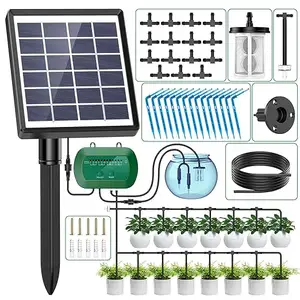 Système d'irrigation solaire Kit d'irrigation goutte à goutte Arrosage automatique pour le balcon Le système d'arrosage de jardin de serre