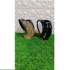 Jarra de cerveza de cuerno artesanal de cuerno de ganado real taza de beber hecha a mano de cuerno de ganado de Estilo Vintage disponible - Product Image 4