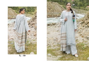 La ropa de invierno más vendida Shalwar kameez trajes para mujeres en material de cuero genuino de muy alta calidad con bordado muy fino - Product Image 5