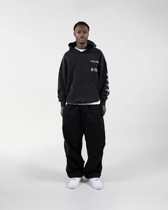 Sweat à capuche à fermeture éclair personnalisé de haute qualité épaule surdimensionnée coupe régulière polyester/coton lourd solide pour l'hiver - Product Image 4