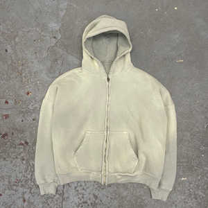 Sweats à capuche zippés vintage pour hommes en molleton lavé à l'acide Streetwear personnalisé sweats à capuche d'hiver en coton délavés au soleil - Product Image 6