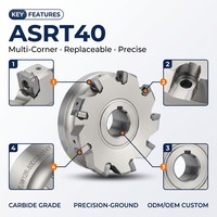 Disques de fraise en bout réglables à alimentation rapide CNC en gros ASRT40 ASRT50 INSERTWDNW120420 WDNW140520 OEM ODM disponible