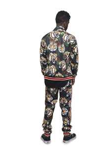 Survêtement surdimensionné en tissu de coton sweat à capuche zippé et pantalon de survêtement ensembles survêtement sublimé pour hommes vente en gros - Product Image 3