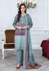 Costumes de pelouse d'été pakistanais 3 pièces sans couture de très haute qualité sur les prix de gros/Costumes de pelouse jacquard de créateur pakistanais 100% - Product Image 6