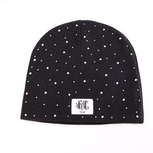 Shiny Rhinestone Embellished Beanie <b>Hat</b>, Warm Knit Skull Cap for <b>Women</b>, Fashionable Sparkle <b>Winter</b> Headwear for Outdoor Wear - Product Image 4
