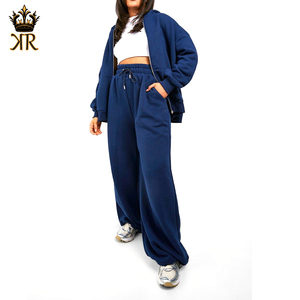 Ensemble de survêtements décontractés pour femmes, coupe ajustée personnalisée, top des ventes, survêtements de haute qualité à fermeture éclair et col montant pour femmes - Product Image 1