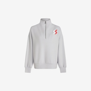 เสื้อสเวตเชิ้ตแขนยาวแบบซิปครึ่งตัว ชุดลำลองสำหรับฤดูใบไม้ร่วง มีกระเป๋า เสื้อฮู้ดครอปแบบซิปสี่ส่วนสำหรับผู้หญิง รับผลิตแบบ OEM ปี 2025 - Product Image 6