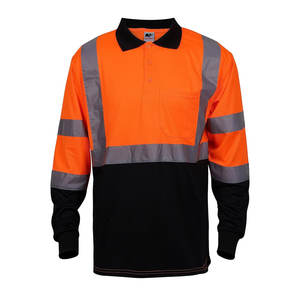 Polo à rayures réfléchissantes Polo de sécurité pour la construction Polo pour travaux routiers Polo de sécurité routière Polo de sécurité pour entrepôt Polo d'arpenteur - Product Image 5