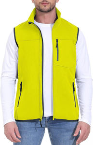 Veste d'hiver sans manches coupe-vent durable avec fermeture éclair Logo personnalisé Gilet de golf en duvet pour hommes Gilet à bulles Veste pour hommes - Product Image 6