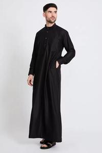 Jubba thobes แขนยาวการออกแบบเสื้อผ้าอิสลามสำหรับผู้ชาย jubba thobes แบบเรียบง่ายแฟชั่นใหม่บริการ OEM - Product Image 3