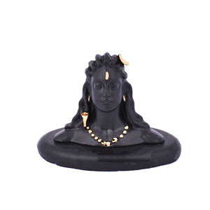 Statue d'Adiyogi en résine, modèle traditionnel fait main et peint à la main, pour tableau de bord de voiture et cadeau de Thanksgiving - Product Image 1