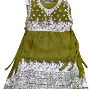 Robe en organza de haute qualité pour filles robe pakistanaise fantaisie prête à l'emploi robe d'enfants à la mode de qualité respirante et d'exportation - Product Image 1