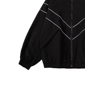 Wholesale Custom Solid Color Reflective Sports Coat Unisex Loose <b>Windbreaker</b> Outfits Outdoor Men <b>Windbreaker</b> Jacket Without Hood - Product Image 4