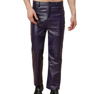 กางเกงลำลองหนังผู้ชายทรงโอเวอร์ไซส์ สไตล์สตรีทแวร์ ระบายอากาศได้ดี น้ำหนักเบา สีเข้ม  ราคาสมเหตุสมผล รับสกรีนโลโก้ตามแบบ - Product Image 1