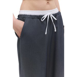 Pantalones Casuales de Cintura Alta para Mujer Mega Merchant, 100% Algodón, Elegantes, Cómodos, Transpirables y Suaves, Largo Midi, para Oficina - Product Image 3
