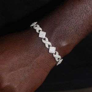 Iced Square Infinity Pulsera de eslabones cubanos - Product Image 5
