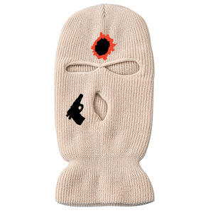 Top Ventes Broderie Votre logo Chapeau À Trois Trous Masque De Ski En Gros 3 Trous Tricoté Couverture Complète Cagoule Chapeau DDP Expédition - Product Image 4