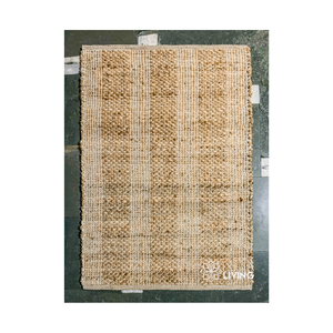 Tapis de sol écologique en jute naturel tissé à la main pour salon, chambre et bureau - Product Image 1