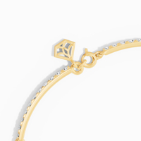 Pulsera Clásica con Moissanita de Corte Brillante de 1.54 Ctw, Más Vendida, para Mujer, Plata de Ley 925, Bañada en Rodio/Oro de 14K