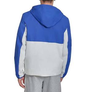 Veste de pluie d'hiver de haute qualité pour hommes personnalisé bloc de couleur fermeture éclair polyester coupe-vent capuche dernier prix High Street Style - Product Image 3