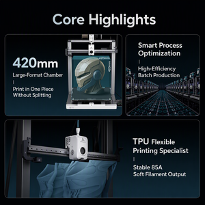 Impresora <span class=keywords><strong>3D</strong></span> Creality Ender 3 V3 <span class=keywords><strong>Mega</strong></span> de Alta Velocidad CoreXZ con Extrusora de Accionamiento Directo de 300C y Nivelación Automática para Prototipos de ABS y TPU - Product Image 4