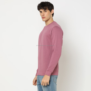 Sudadera de cuello redondo de lana de invierno para hombre, suéter informal de manga larga de peso medio cálido, sudadera deportiva de bolsillo, Tops básicos al por mayor - Product Image 2