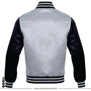 Veste bomber en satin personnalisée de haute qualité en gros, broderie OEM, logo imprimé, patchwork sur le devant, unisexe, streetwear de plein air - Product Image 4