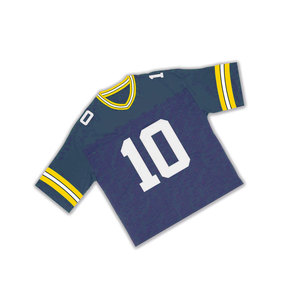 Maillot de football américain pour homme, col en V, manches courtes, maille 100% polyester, impression sublimée, numéro 10, maillots de football - Product Image 2