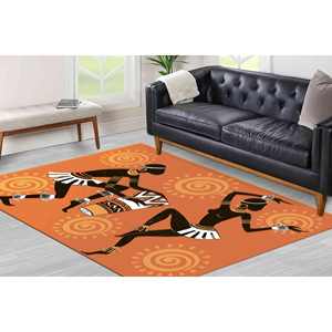 Tapis Femme Africaine, Tapis Femme Noire, Tapis Fille Africaine, Tapis Abstraits, Tapis en Velours - Product Image 5