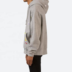 OEM Logo personnalisé Sweat à capuche en coton épais surdimensionné avec éclaboussures de peinture Streetwear de haute qualité avec col à capuche - Product Image 6